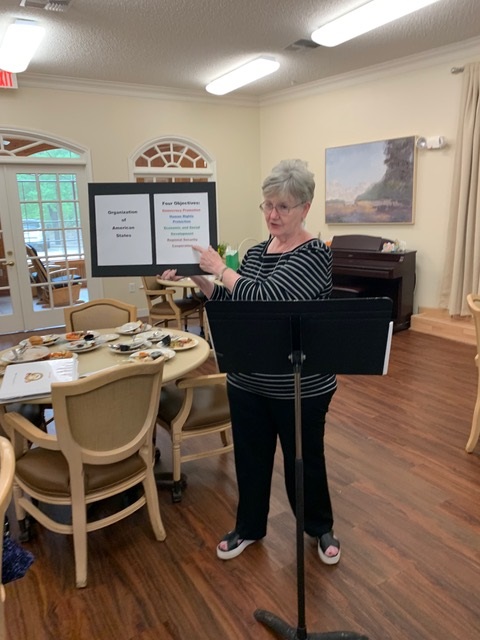 Mary Margaret Coyle presented a reflection on the meaning of Pan American Day.